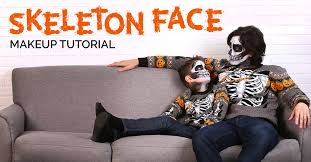 Try replacing your regular table lighting with spooky candles straight from the crypt, illuminated witches' cauldrons, or autumnal pumpkin decorations that glow with ghoulish glee. Skeleton Face Makeup Tutorial Halloweencostumes Com Blog