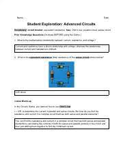 We did not find results for: Advanced Circuits Gizmo Lab J 3 26 2020 Ha 4007 Name Date Student Exploration Advanced Circuits Note To Teachers And Students This Gizmo Was Course Hero