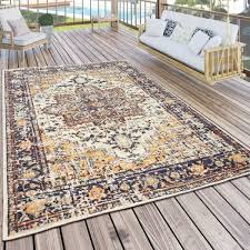 Weitere ideen zu teppich grün, terrassen teppiche, rasenteppich. Outdoor Rug Oriental Design Blue Beige Rug24