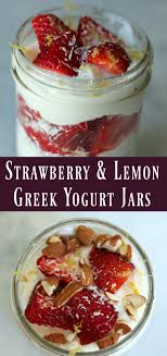 strawberry lemon greek yogurt jars