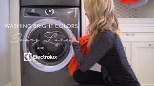 Throw in some softener sheets and push. Washing Bright Colors Ivory Lane Electrolux Youtube