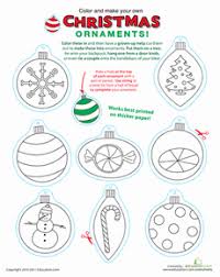 Printable Christmas Ornaments Worksheet Education Com Printable Christmas Ornaments Christmas Decorations For Kids Christmas Worksheets