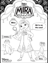 Free printable cute disney coloring pages. Enjoy These Three Mira Royal Detective Coloring Sheets Disney News