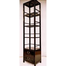 64w x 16d x 30h. Black Lacquered Bookshelf 50 Cm China Collection