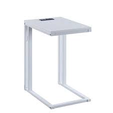 Soho C Table With Usb Charging Station In White Walmart Com End Tables Durable Table White Side Tables