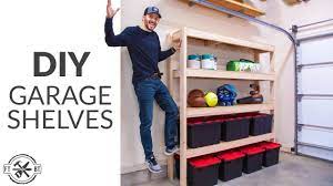Inexpensive industrial shelving diy 4. Super Efficient 2x4 Garage Shelves Diy Garage Storage Youtube