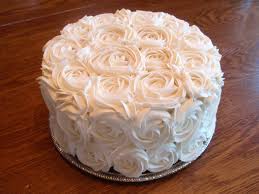 White Rosette Cake Classic Simple Beautiful Gonna Try This On The Next Cake I Bake Succulent Cake Cake Rosette Cake