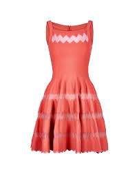 Alaia High Neck Skater Dress