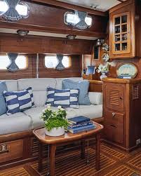 A Yacht S Timeless Design Refresh Yacht Interior Decor Boat Interior Design Yacht Interior Design
