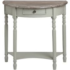 New Lyon Half Circle Console Table Gray Console Table Shabby Chic Console Table Half Moon Console Table