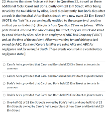 Solved 22. Assume the following facts: While pedestrians