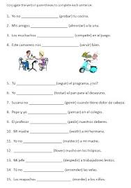 Stem Changing Verbs Free Printable Conjugation Worksheet For Kids Middle School High Worksheets Eng Spanish Worksheets Verb Worksheets Spanish Verb Conjugation