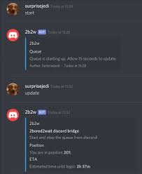 (oldest anarchy server in minecraft) 2019. Github Ethrx 2lazy2wait Discord Control Over A Proxy To Wait Out 2b2t Org S Way Too Long Queue Includes A Small Webserver And A Rest Like Api For External Control