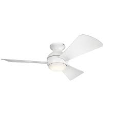 The hawkins white ceiling fan comes in a few other similar models. Kichler Sola 44 Led Ceiling Fan In Matte White Lightsonline Com