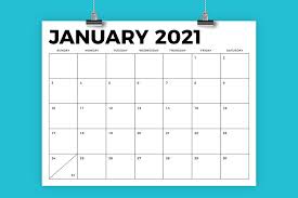 You can edit each 2021 monthly calendar printable all you want, then print, or skip the editing and just straight up print them! 8 5 X 11 Inch Bold 2021 Calendar By Running With Foxes Thehungryjpeg Com