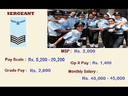 indian air force ranks monthly salary ground staff entry