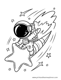 53 Space Coloring Pages: Free Printable Astronauts, Rockets & Planets -  Print and Learn Explorers