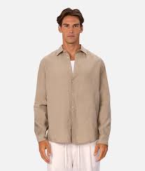 The St Martins Long Sleeve Linen Shirt - Fawn – Industrie AU