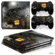 Ps4 Pro Playstation 4 Console Skin Decal Sticker Resident Evil Zombie Custom Set