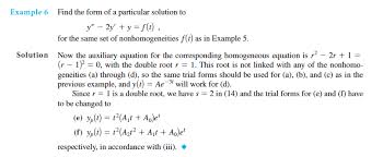 Get Answer Using The Table Of Method Of Undetermined Coefficients How Transtutors