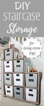 Simply Beautiful By Angela Diy Staircase Storage Unit For Living Room Toys Staircase Storage Living Room Storage Cube Storage