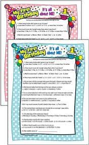 1st Birthday Party Games Birthday Quiz 1st Birthday Games 1st Birthday Party Games
