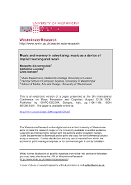 Search english newspaper for kids on our 100% free. Pdf Music And Memory In Advertising Music As A Device Of Implicit Learning And Recall Chris Kennett Academia Edu