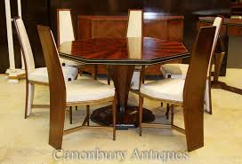 That's got to be an incredibly heavy table with the two layers of top. Art Deco Dining Set Octagonal Table And Chairs Suite