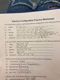Maybe you would like to learn more about one of these? Electron Configuration Practice Worksheet In The Chegg Com