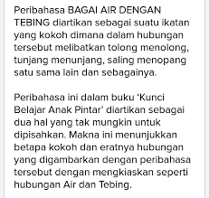 Farah dengan hana bagai aur dengan tebing kerana salaing membantu. Arti Pribahasa Bagaikan Aur Dengan Tebing Brainly Co Id