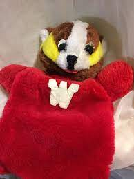 Vintage Bucky Badger Hand Puppet Handmade Prototype From A Vintage 70s Bucky Pillow Plush Plush Stuffed Animals Sesame Street Plush Toys Winnie The Pooh Plush