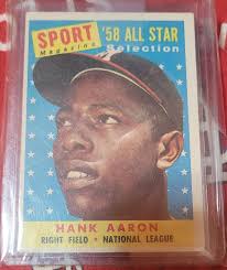 Rare 1958 All-Star Hank Aaron Card by Topps