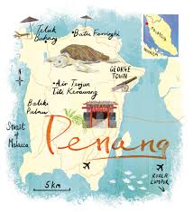 Penang Map By Scott Jessop Illustrated Map Map Penang