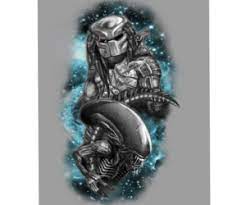You can also make a tattoo with a colorful fish in purple or any. Original Predator And Alien Realism Tattoo 33 Tattoo Designs Fur Eine Firma In United States