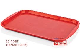 Plastik Tepsi Toptan Satis 20 Adet Kirmizi Self Servis Tepsisi Servis Tepsileri 389 00 Tl