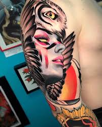 Neo traditional tattoos are composed around distinct portraits of individuals, animals or sometimes objects. Top 30 Neo Traditional Tattoos Popular Neo Traditional Tattoo Designs Traditional Tattoo Design Neo Traditional Tattoo Traditional Tattoo