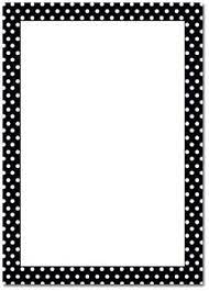 Polka Dot B W Page Border Page Border Scrapbook Frames Borders For Paper