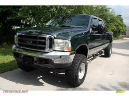 2002 F250 Super Duty Lariat Crew Cab 4x4 Dark Highland Green Metallic Medium Parchment Photo 1 Ford Super Duty Trucks Super Duty Trucks Ford Excursion
