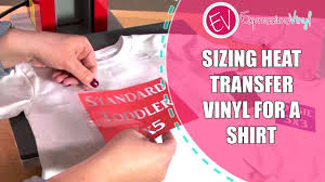 sizing heat transfer vinyl for a shirt