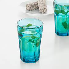 Tempered glass should be handled with care! Pokal Glass Turquoise Ikea