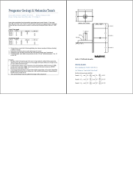 Contoh soal mekanika tanah 1 dan jawabannya. Soal Dan Pembahasan Mekanika Tanah 1