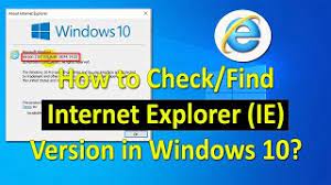How To Check Internet Explorer Version In Windows 10 | How To Check Ie  Version | Adinaf Tech - Youtube