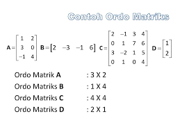 Definisi Matriks Matriks Adalah Susunan Segi Empat Siku Siku Dari Objek Yang Diatur Berdasarkan Baris Row Dan Kolom Column Objek Objek Dalam Susunan Ppt Download