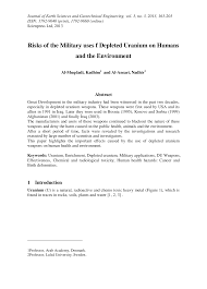 Why does the us still use depleted uranium weapons that ? Http Www Scienpress Com Upload Geo Vol 203 3 13 Pdf