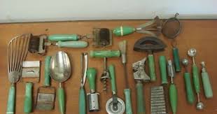 I Love Old Kitchen Utensils I Especially Love The Great Green Colors Primitive Kitchen Decor Vintage Kitchen Utensils Vintage Kitchen