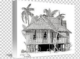 The native nipa hut or kamalig is a type of house common to the indigenous of the culture of the philippines. Nipa Hut House Muar Kampung Malaysia Png Clipart Artwork Black And White Building Color Cottage Free