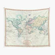 Your old world map stock images are ready. World Map Tapestries Redbubble