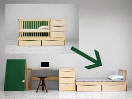 Smart Kid A Multifunctional Bedroom Set That Grows With Your Child Inhabitots Kids Furniture Furniture Furniture For Small Spaces
