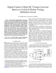 Universiti teknologi mara puncak alam campus 17 km. Pdf Digital Control Of High Dc Voltage Converter Based On Cockcroft Walton Voltage Multiplier Circuit Prof Dr Saad Mekhilef Academia Edu