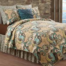 Декоративная наволочка на подушку 2pc croscill red gold green tapestry euro shams pillow cases 30x30. 7 Piece Coffee Brown Western Lodge Microsuede Pleated Striped Comforter Set Bedding Comforters Bedding Sets